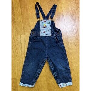 Oshkosh B’Gosh Vintage 90s Kids Denim Overalls Farmer Farm Animals Size 4T